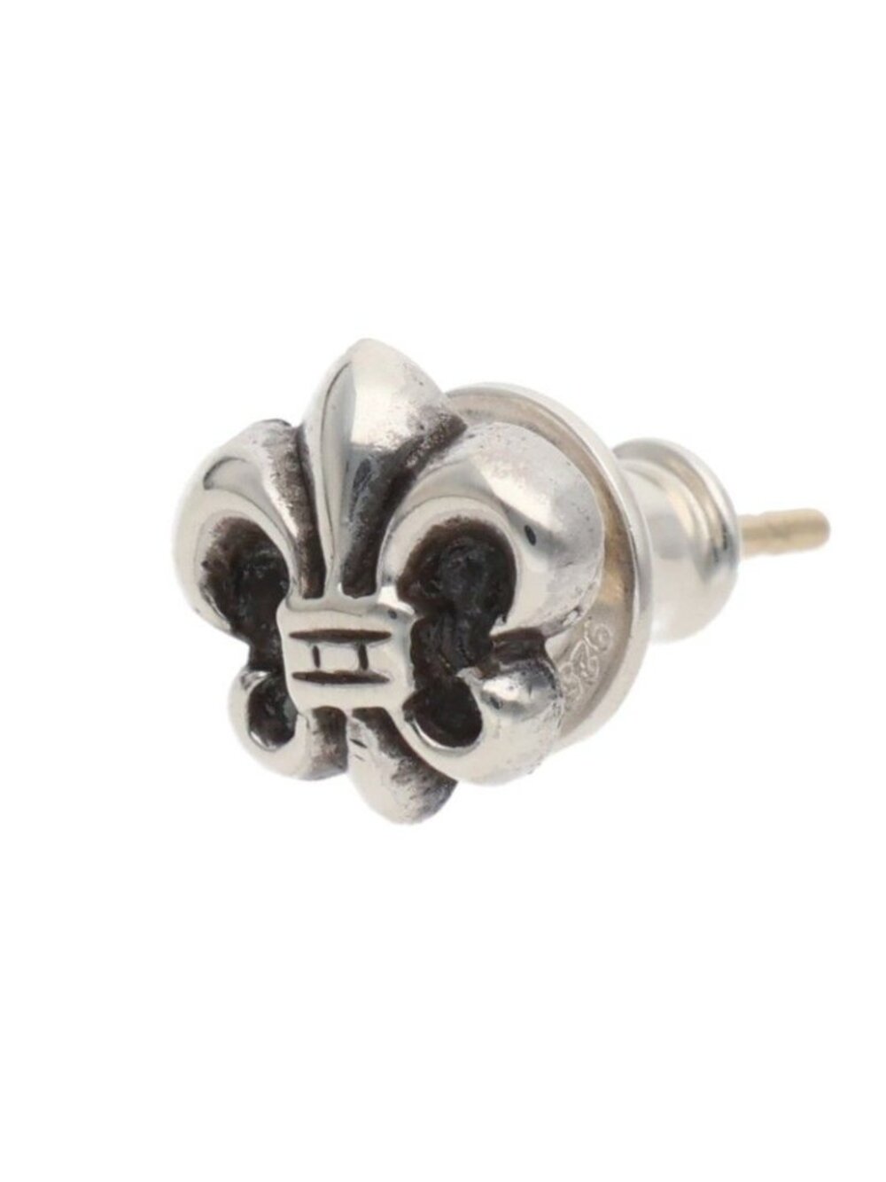 Chrome Hearts Co Bs Flr Bs Flare Stud Vintage Silver Earrings